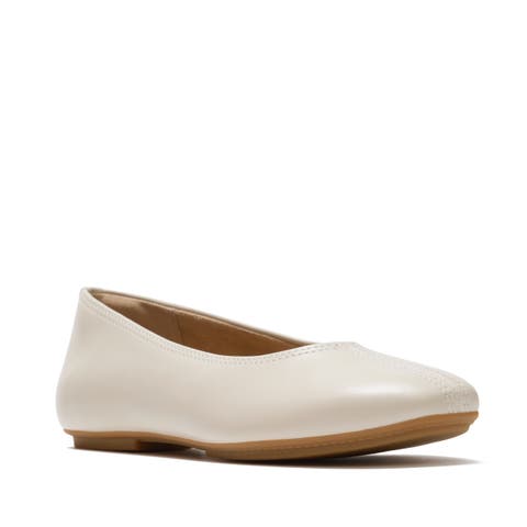 Delicato High Cut Soft Leather Ballet Flats