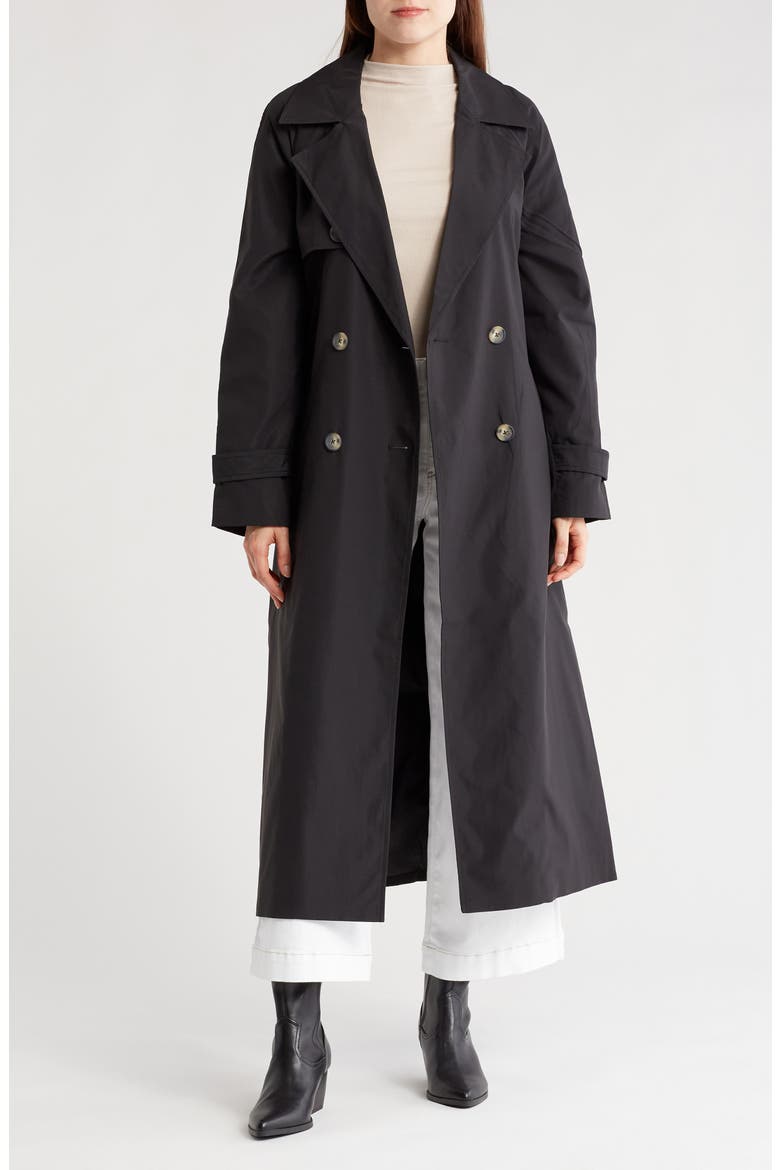 Tessa Trench Coat, Main, color, BLACK
