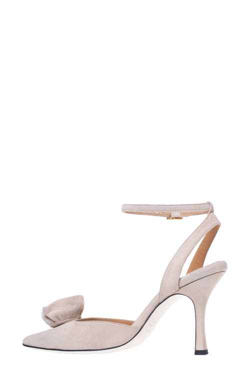 Ron White Grace Ankle Strap Pointed Toe Pump In Ivory