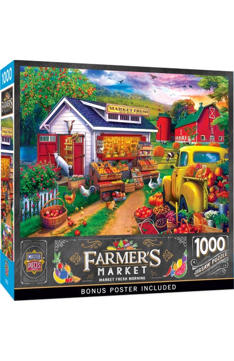 1000 Piece Jigsaw Puzzle - Market Fresh Morning - 19.25"x26.75"