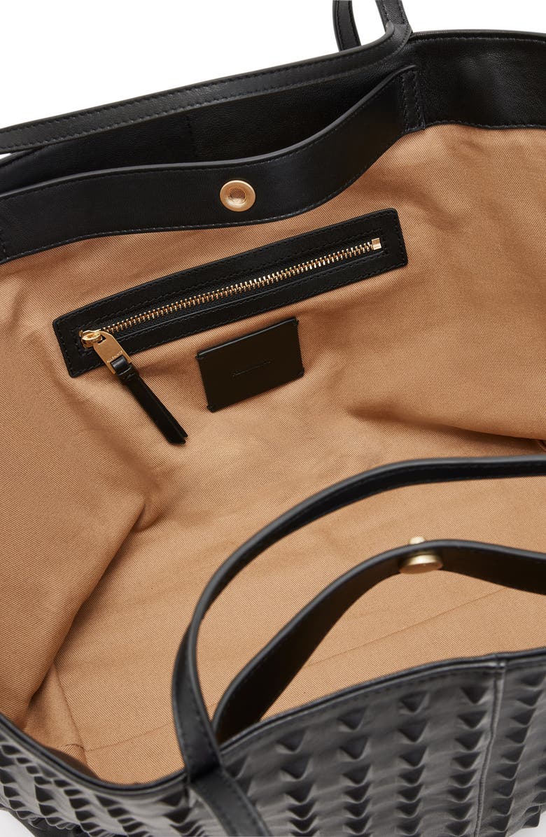 AllSaints Hannah Stud Leather Tote, Alternate, color,