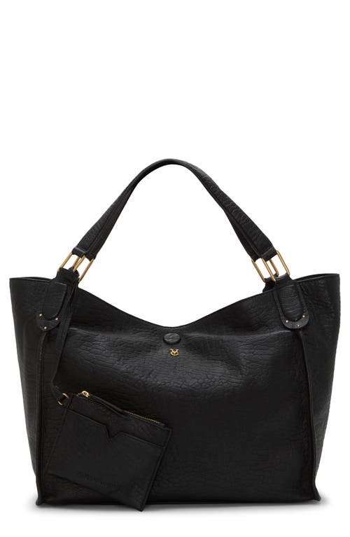 Vince Camuto Deena Embossed Leather Tote In Black