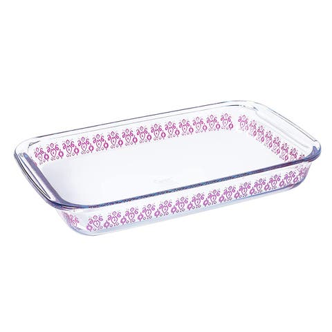 2.3 Quart Spicy Cloves Glass Rectangular Baker
