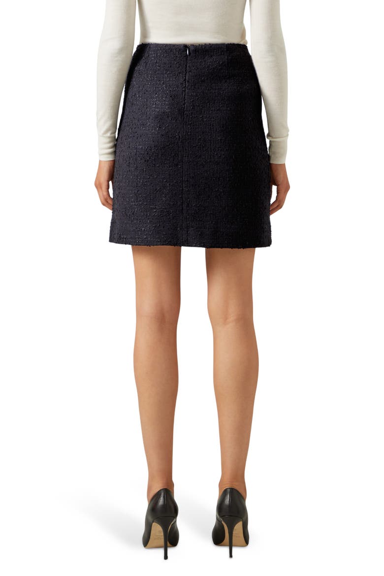 Charlie Tweed Miniskirt, Alternate, color, BLA-BLACK