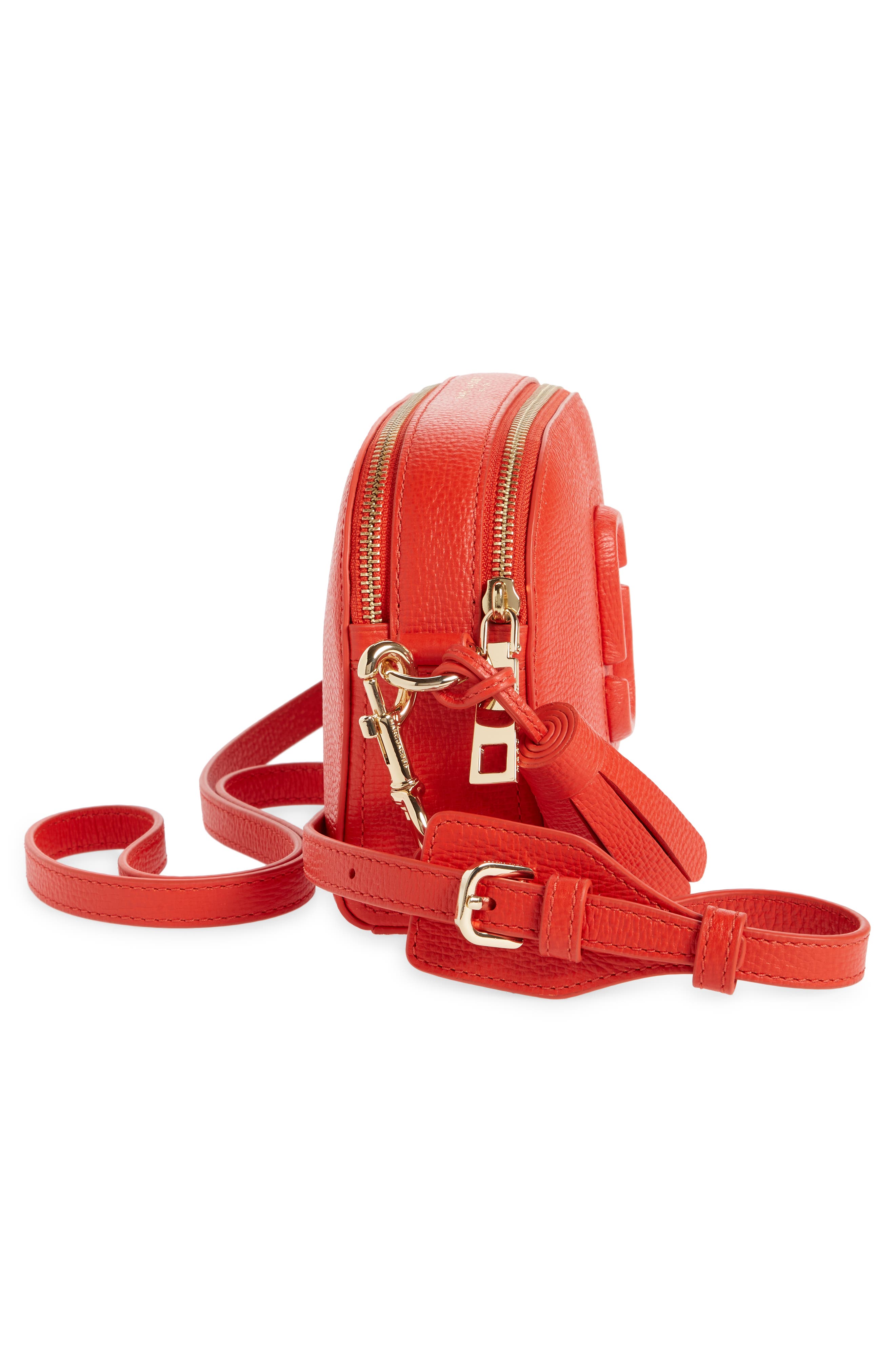 The Shutter Leather Crossbody Bag, Alternate, color, POINCIANA