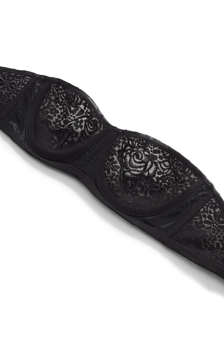 Wacoal Halo Lace Underwire Strapless Bra, Alternate, color, Black