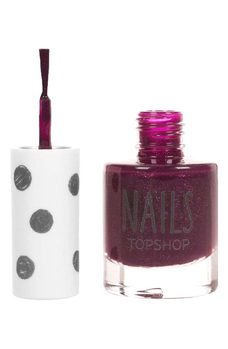 Topshop 'Metallic' Nail Polish, Alternate, color,