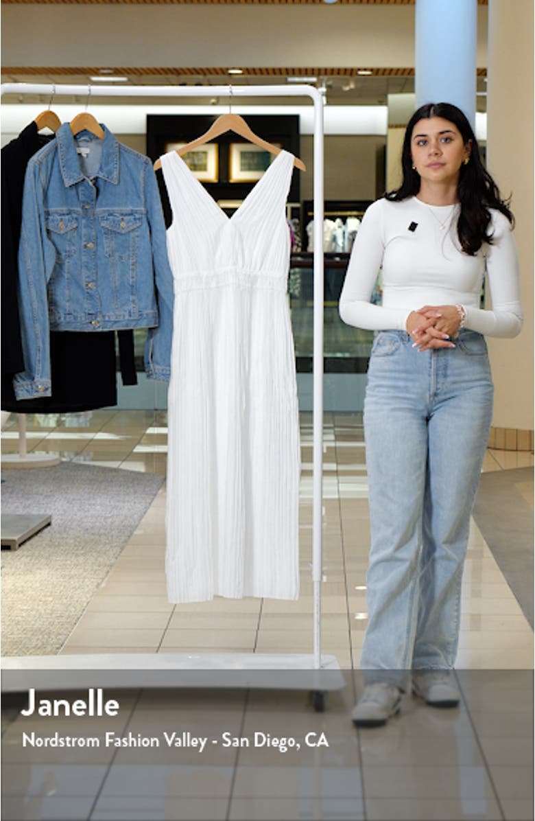 Double V-Neck Satin Midi Slipdress, sales video thumbnail