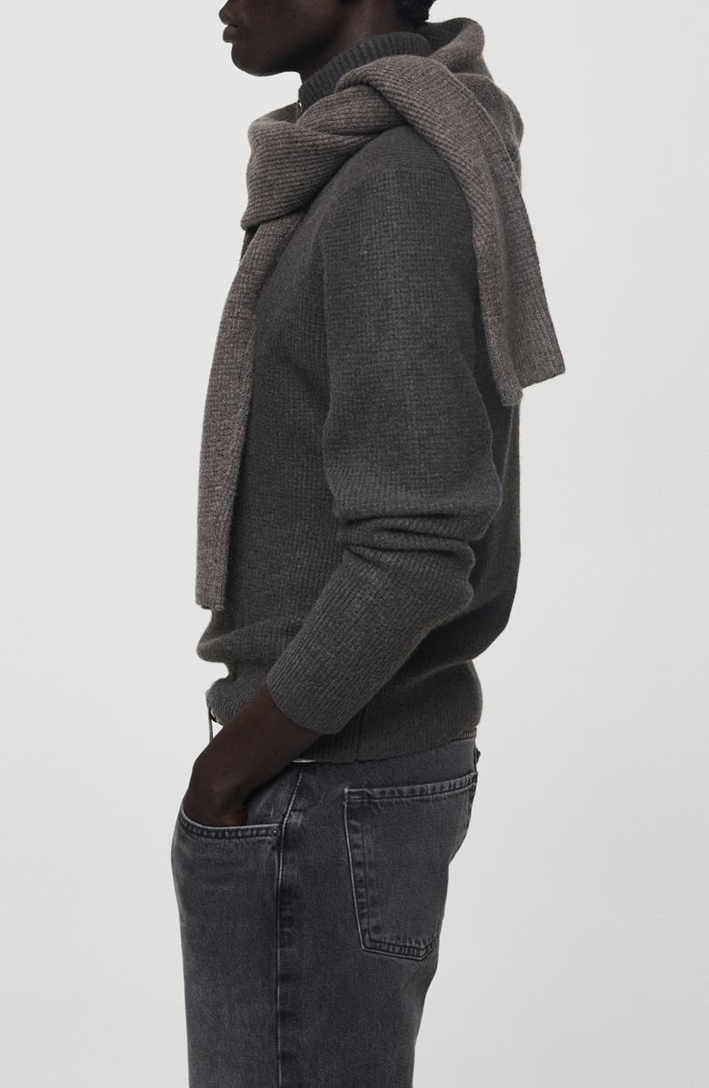 MANGO Mock Neck Quarter Zip Sweater, Alternate, color,