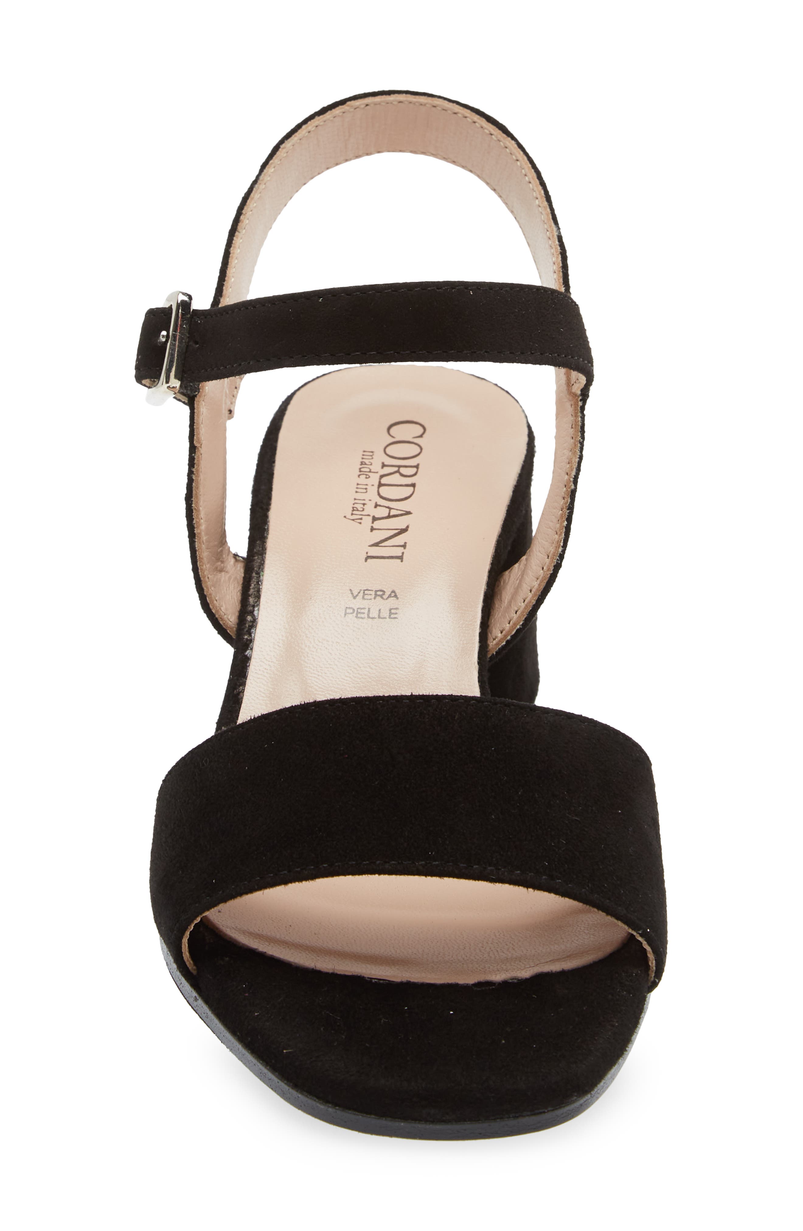 Cordani Irisse Block Heel Sandal, Alternate, color, Black Suede