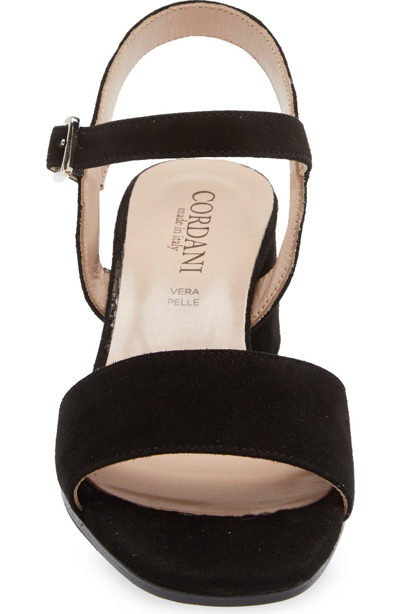 Cordani Irisse Block Heel Sandal, Alternate, color, Black Suede