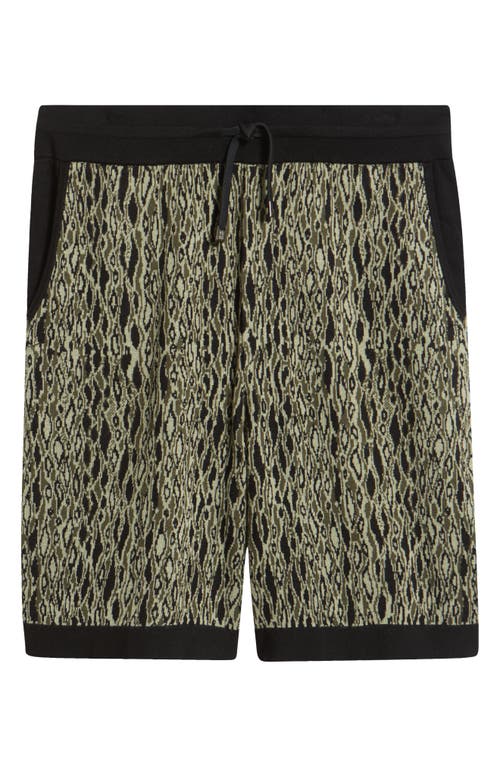 Hugo Boss Hugo Sgoey Jacquard Knit Drawstring Shorts In Open Green