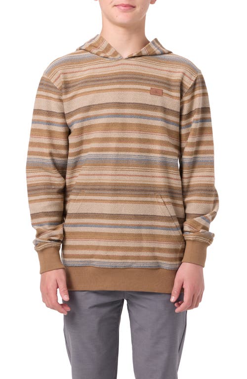O'neill Kids' Bavaro Stripe Hoodie In Brown