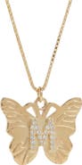 The M Jewelers The Butterfly Initial Pendant Nekclace