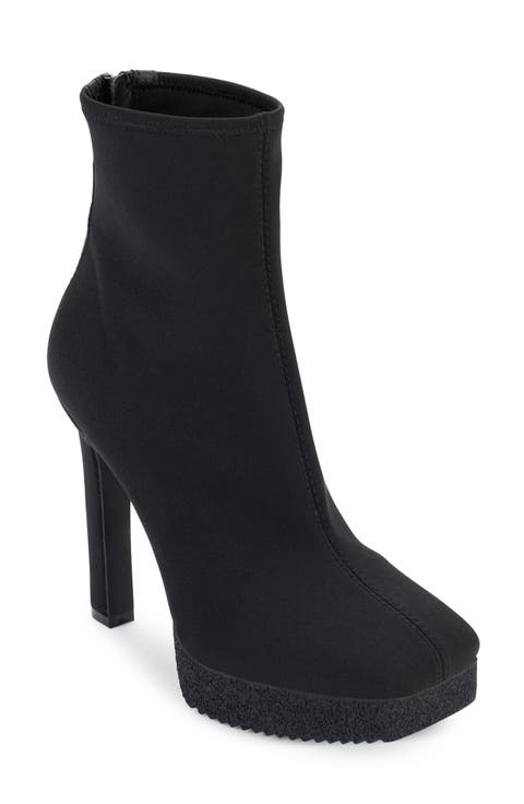 Zed Square Toe Platform Bootie (Women)
