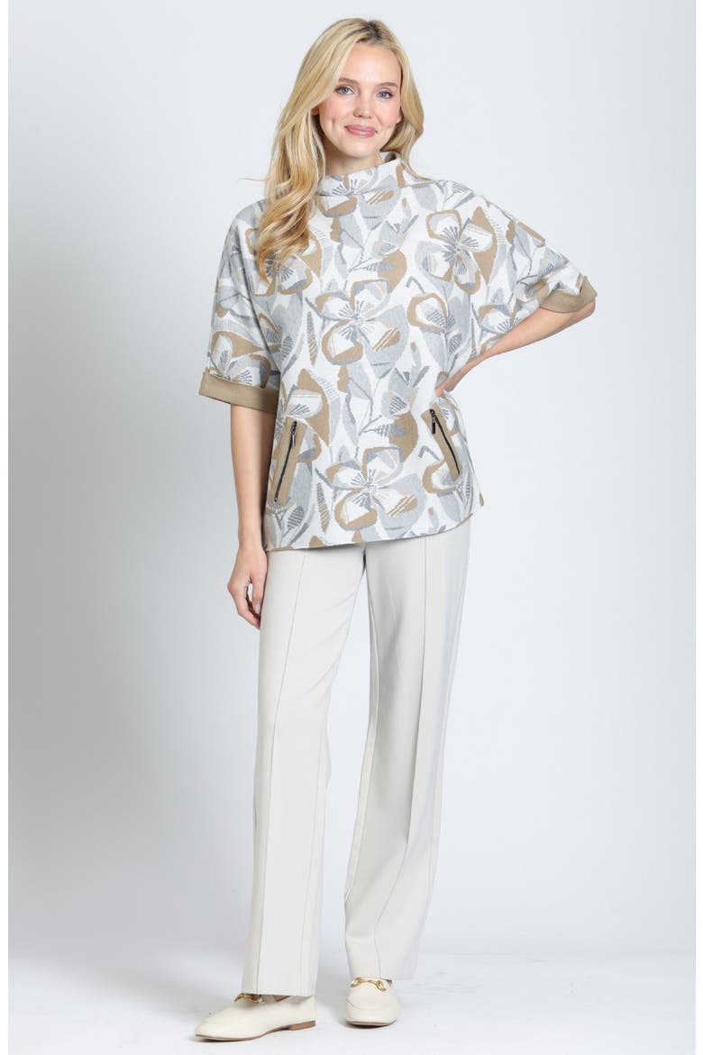 Abstract Bloom Sweater, Alternate, color, CHAI LATTE