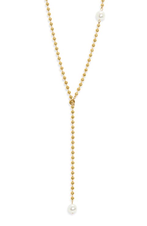 Isla Natural Pearl Lariat Y-Necklace