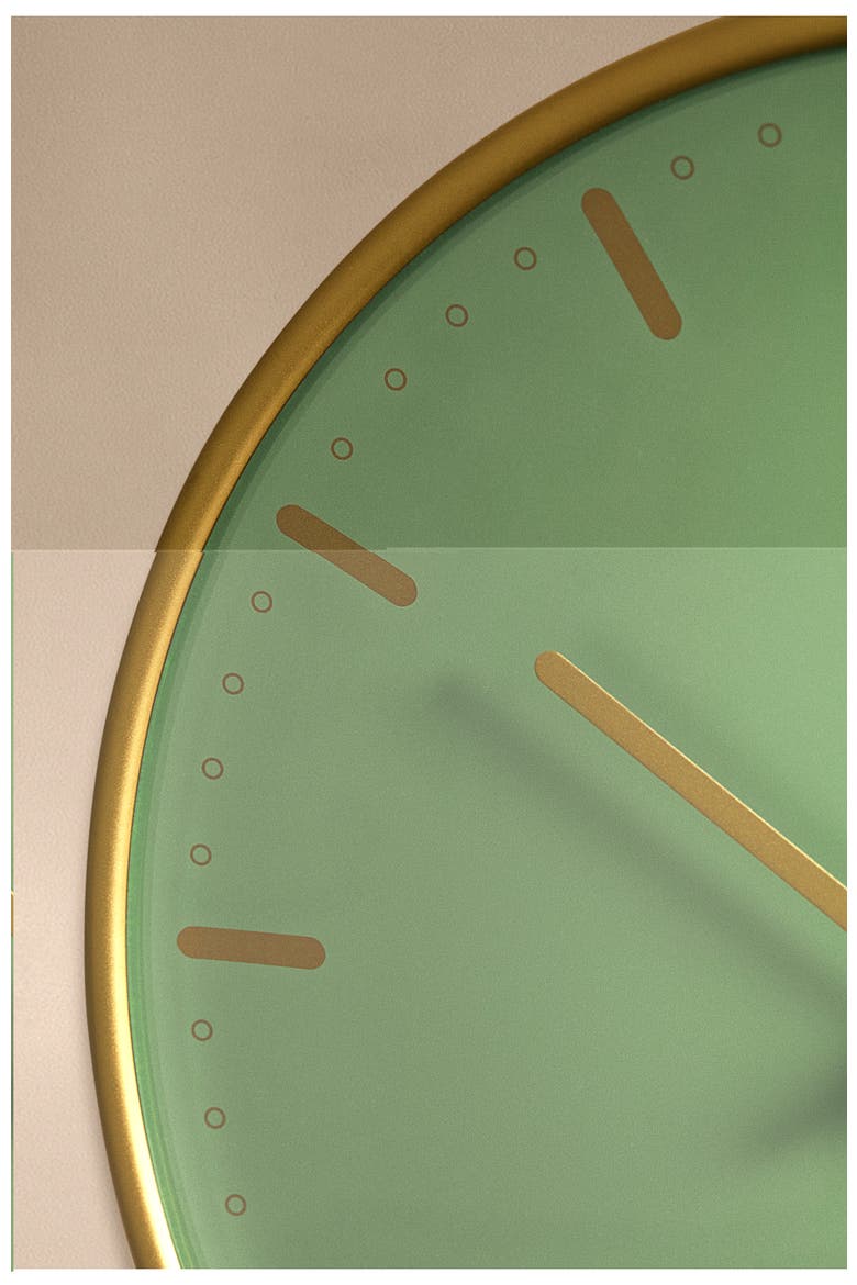 City Hall Wall Clock, Large, Alternate, color, green