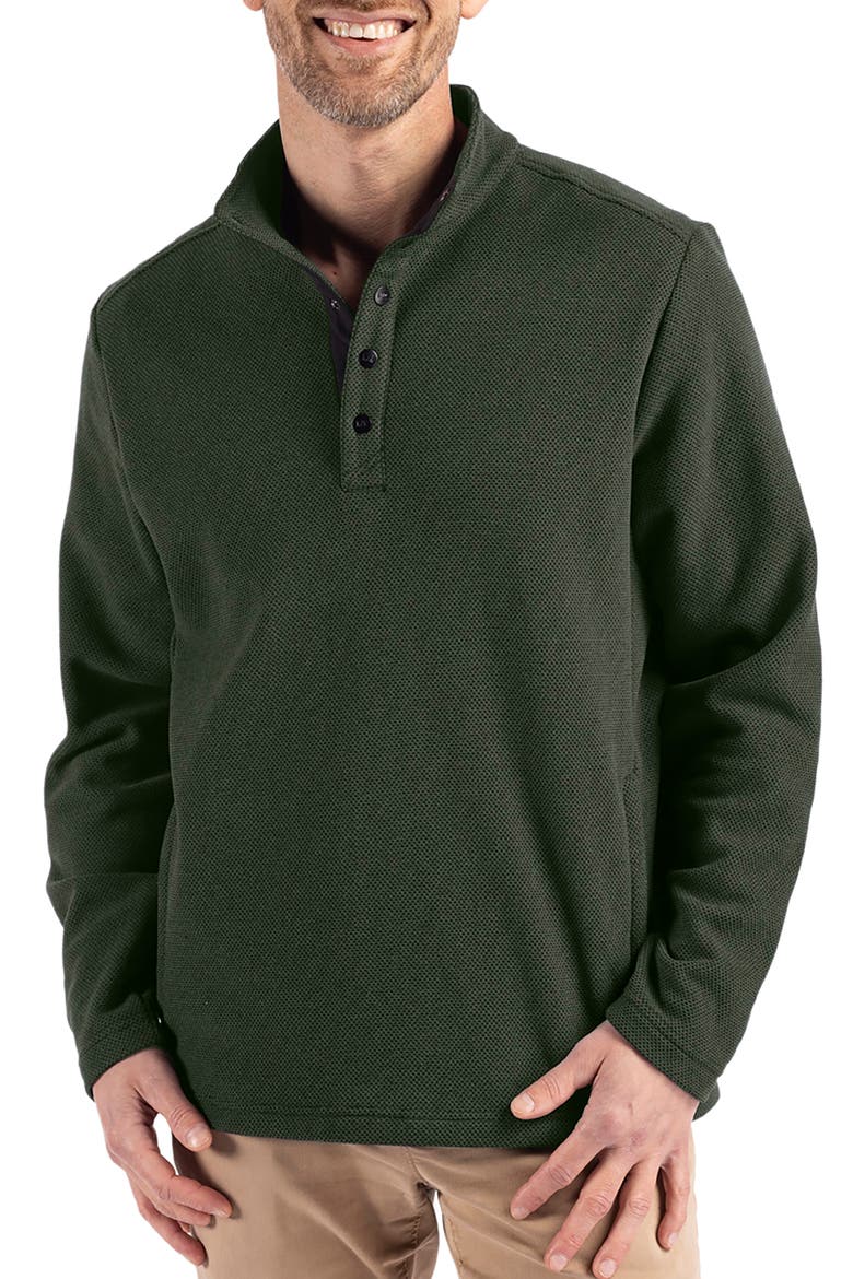 Hunts Point Fleece Snap Pullover, Main, color, POPLAR