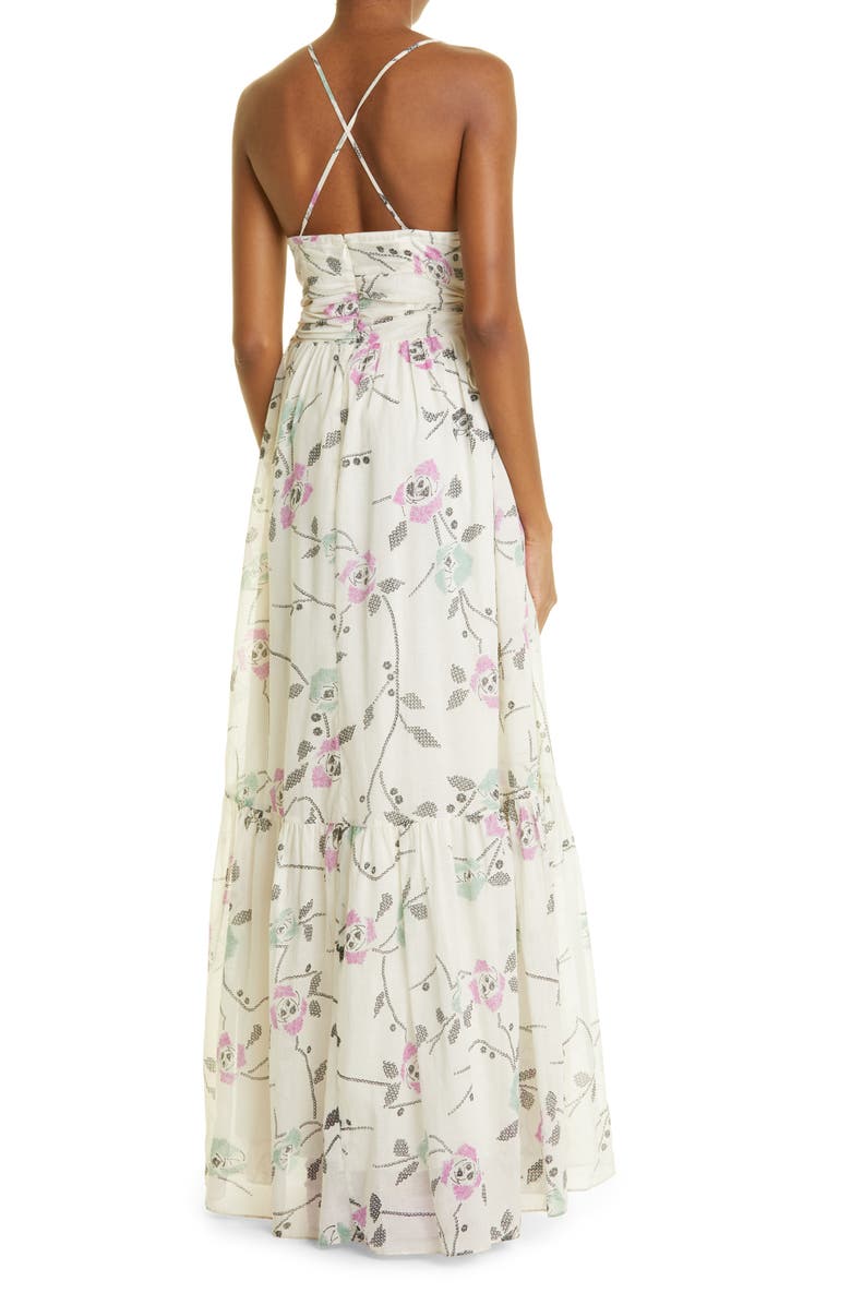 Isabel Marant Étoile Giana Floral Cotton Maxi Dress, Alternate, color, 