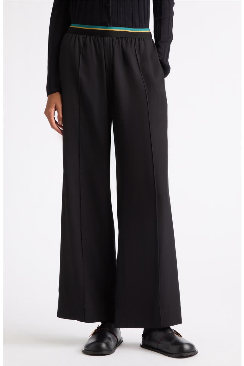 Wide Leg Trousers, Main, color, BLACK