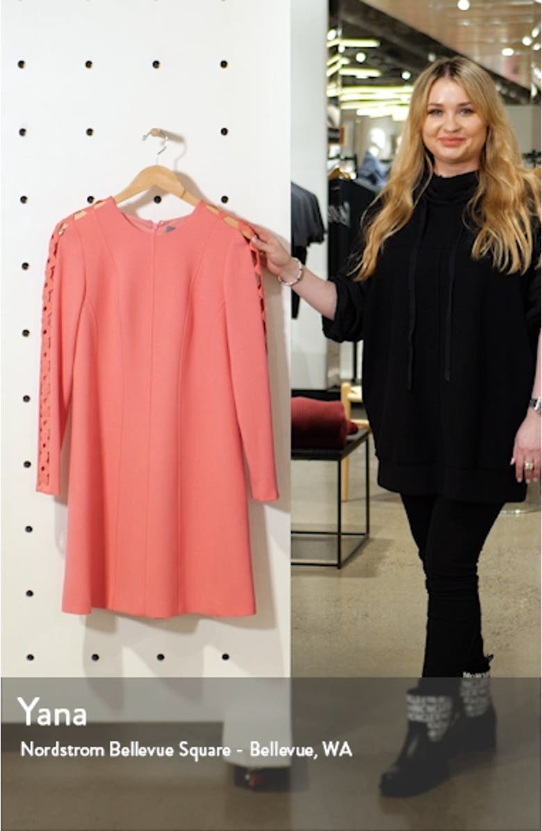 Wave Inset Long Sleeve Dress, sales video thumbnail