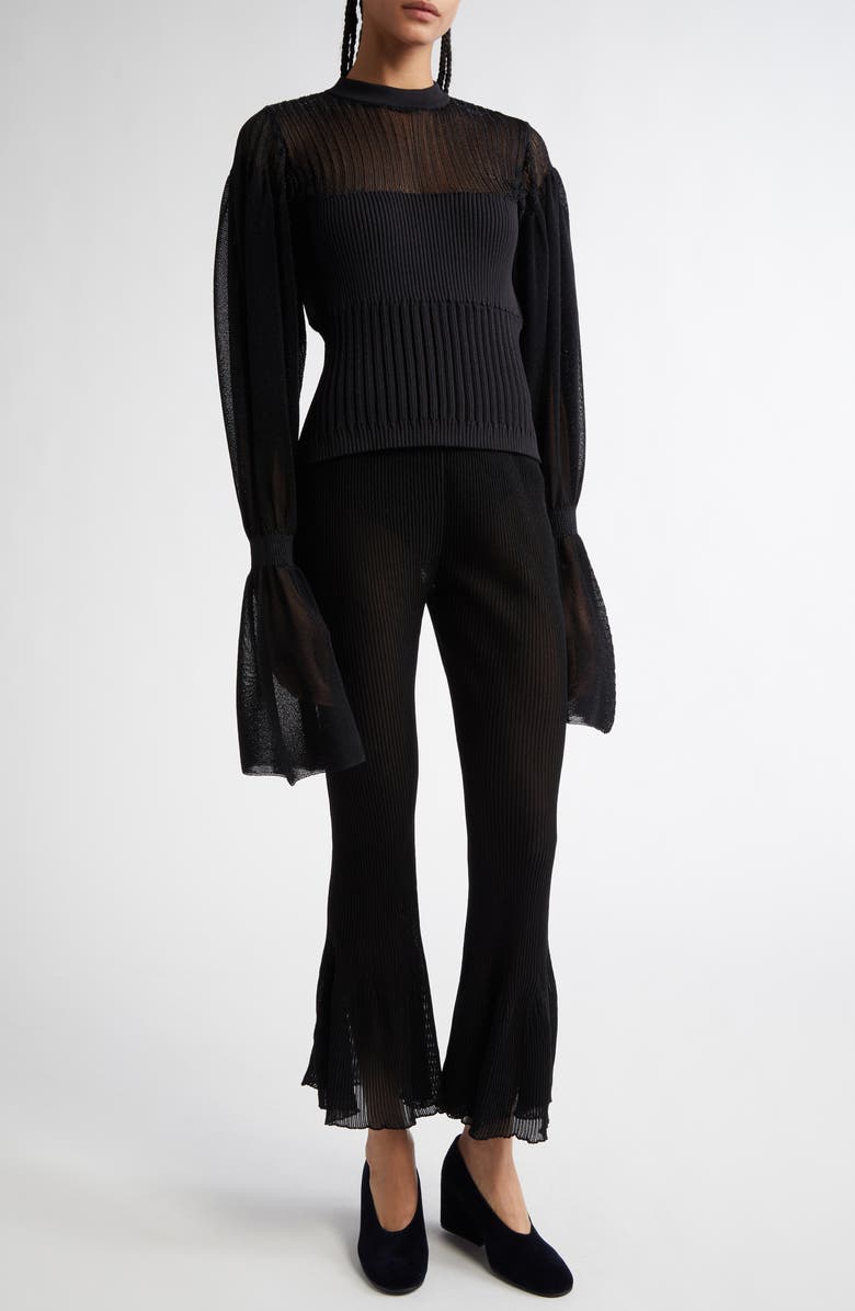 CFCL Lucent Marie Glitter Fluted Sleeve Knit Top, Alternate, color, 