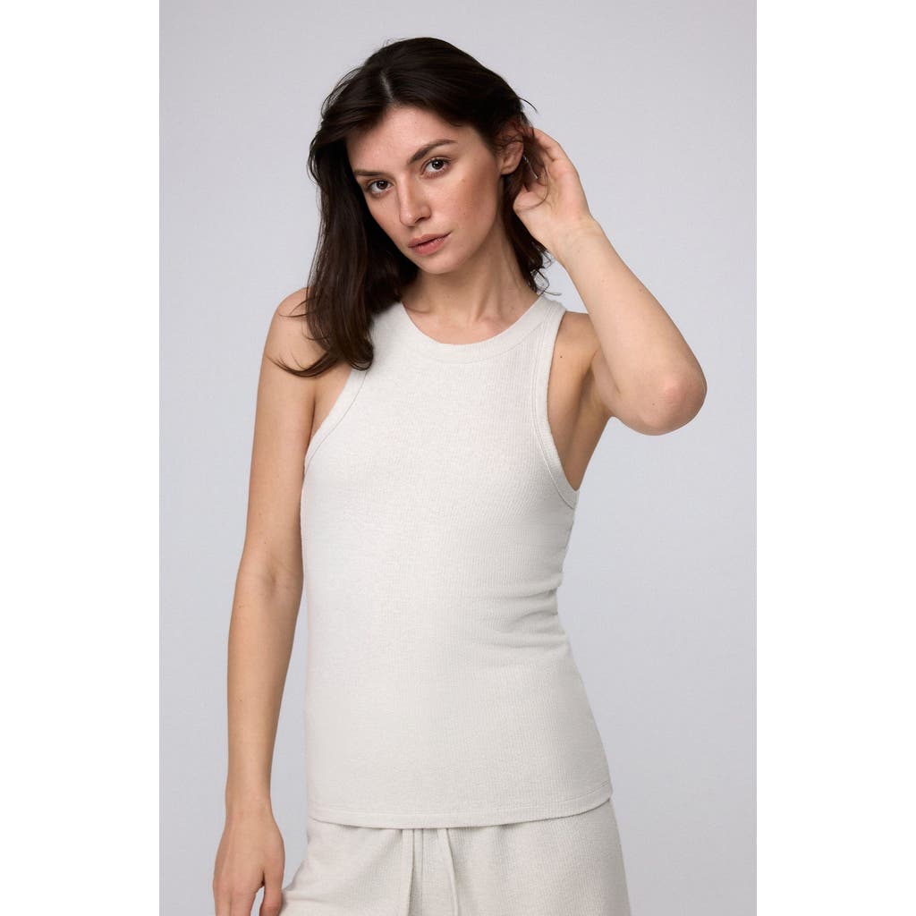 JUANA Selene Ribbed Tank in Cement at Nordstrom, Size Xx-Large
