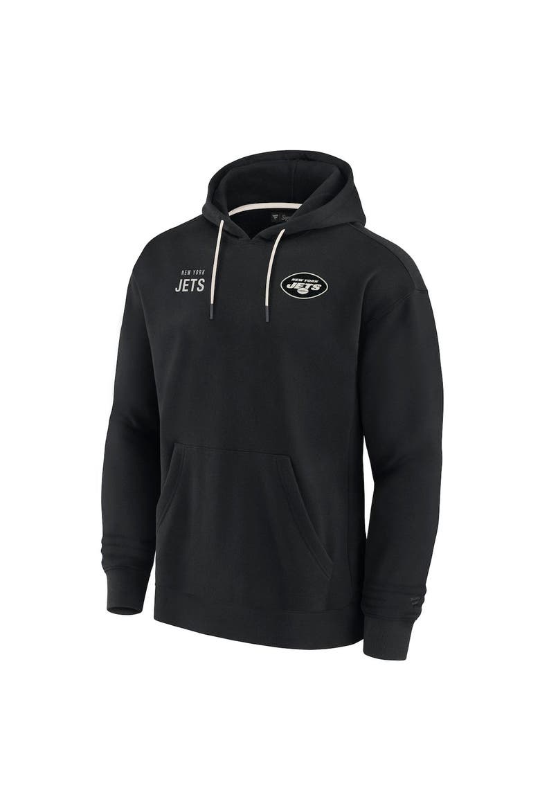 Unisex Fanatics Signature Black New York Jets Elements Super Soft Fleece Pullover Hoodie, Alternate, color, Black