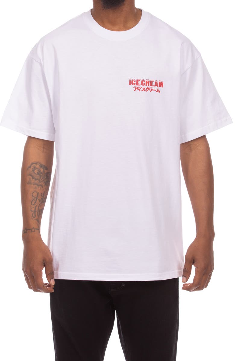 ICECREAM Safe Cotton Graphic T-Shirt, Main, color, White