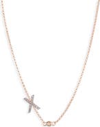 MESHMERISE Bezel Diamond Initial Chain Necklace - 0.2ct.