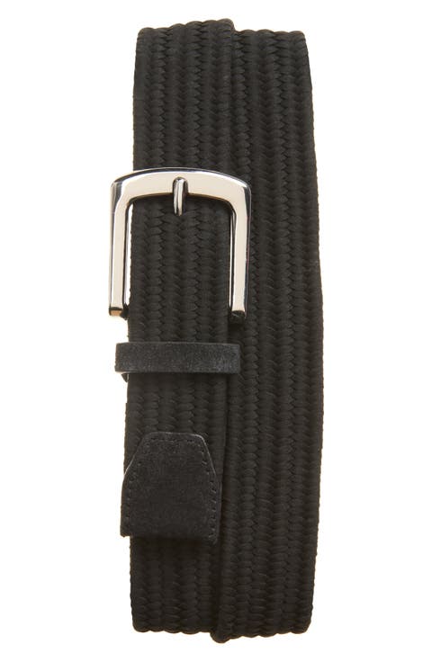 Braided Stretch Suede Belt