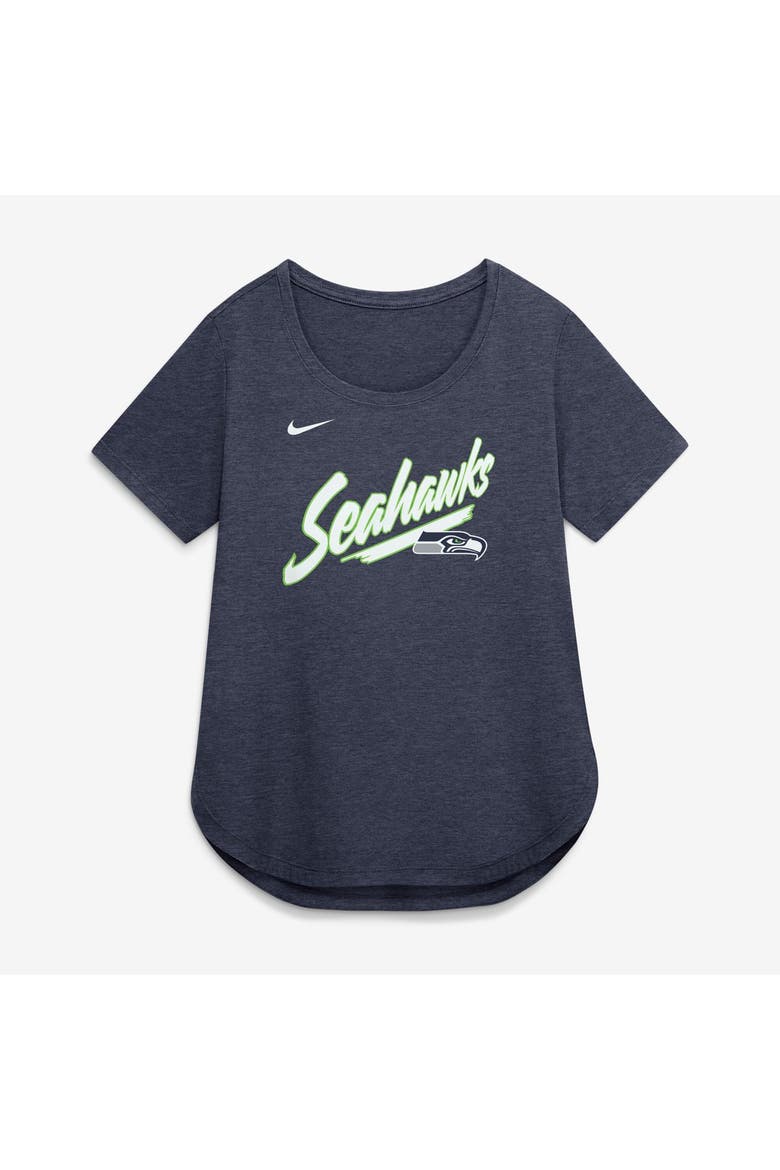 Women's Nike College Navy Seattle Seahawks Primetime Tri-Blend T-Shirt, Alternate, color, College Navy
