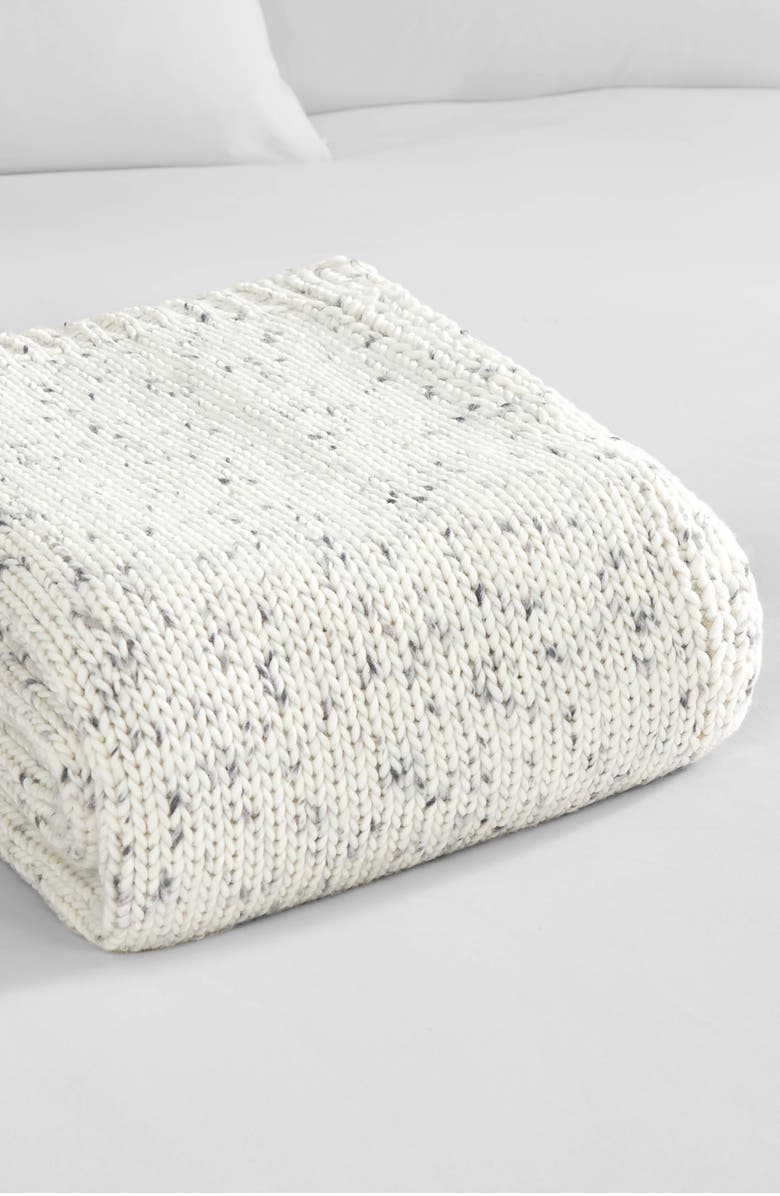 Lucky Brand Calafia Chunky Knit Throw Blanket, Alternate, color, 