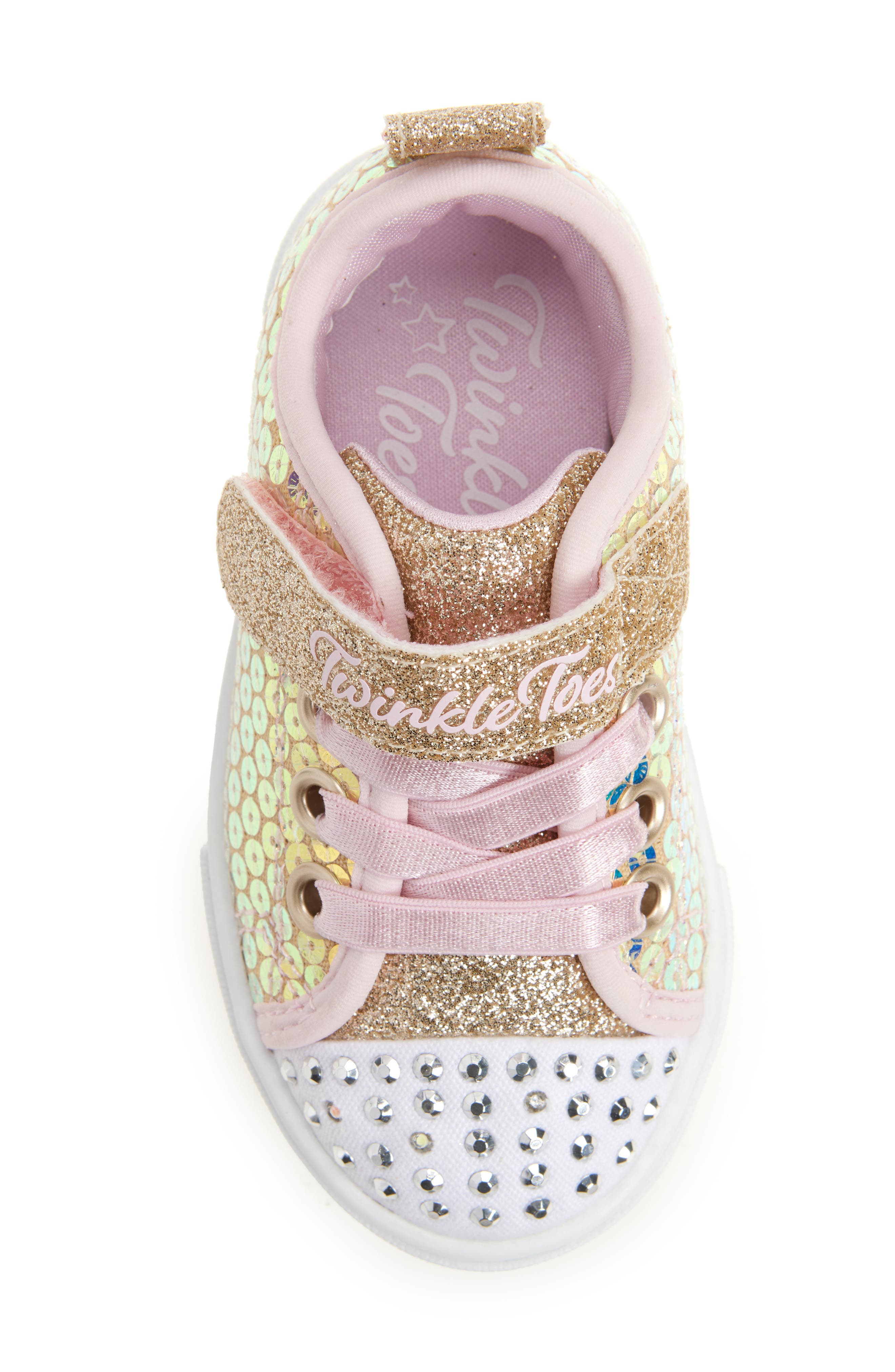 Kids' Twinkle Sparks Light-Up Sneaker, Alternate, color, GDPK-GOLD/