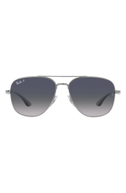 56mm Polarized Square Sunglasses
