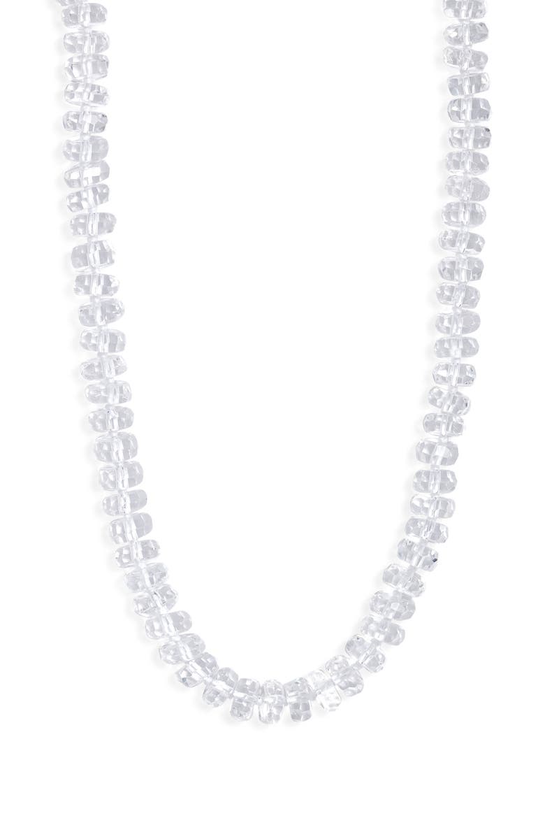 Faceted Quartz Necklace, Main, color, CLEAR