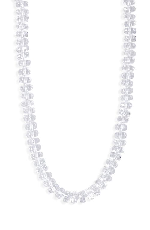 Nest Jewelry Faceted Quartz Necklace In Transparent