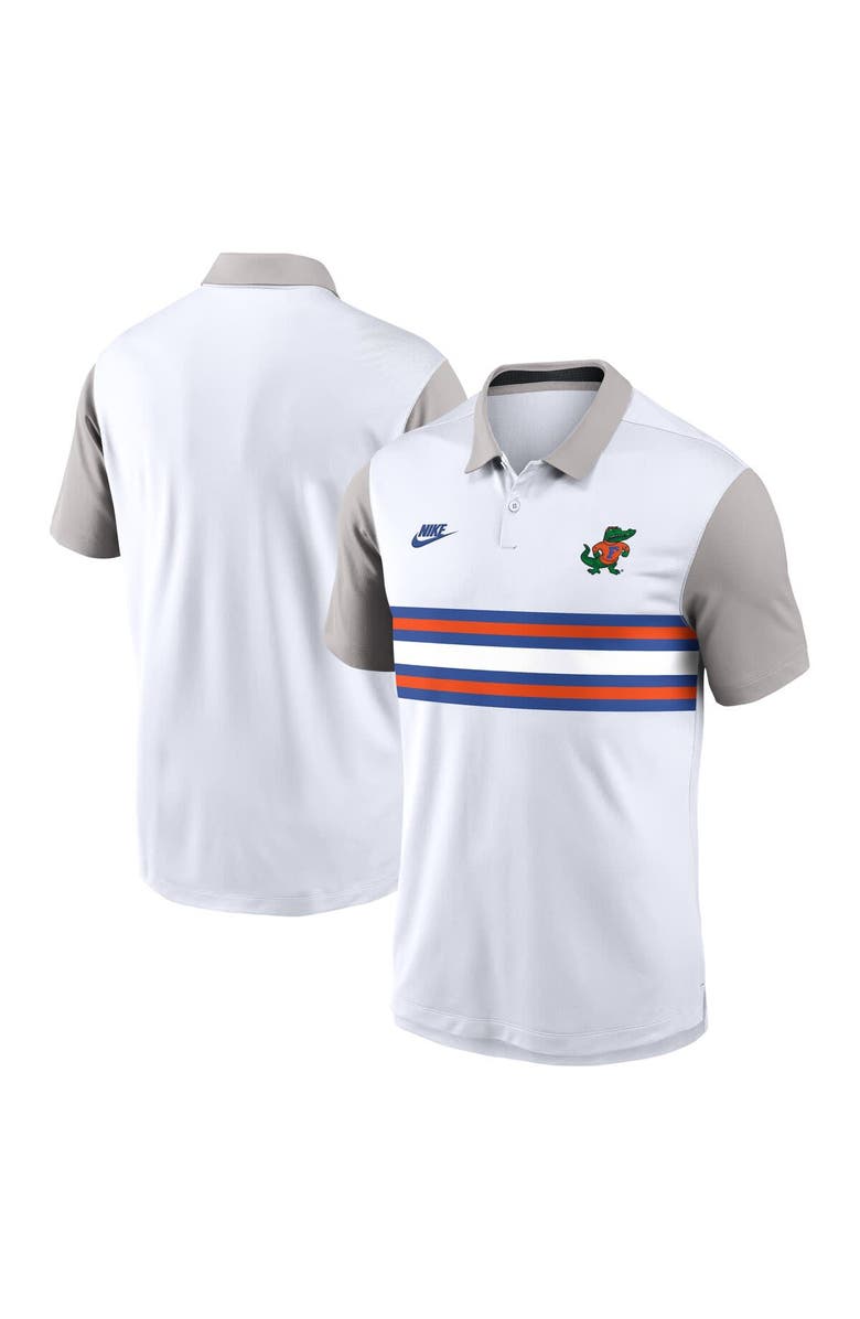 Nike Men's Nike White/Gray Florida Gators Athletic Prep Legacy Logo Vapor Performance Polo, Main, color, White