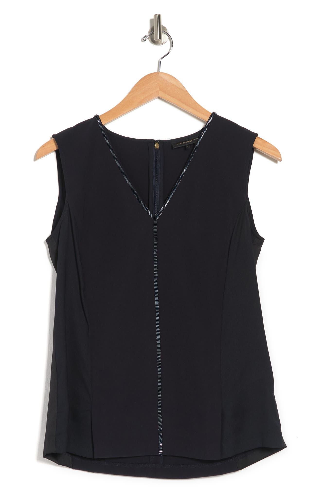Donna Karan New York DONNA KARAN V-Neck Column Shell Tank (Women ...