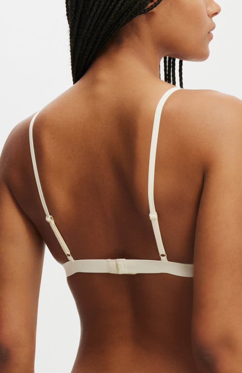 Shop Cotton On Body Rara Ruffle Triangle Bralette In Pale Gold