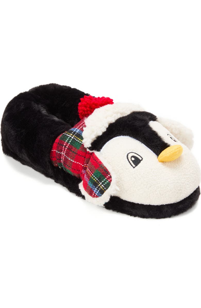 DEARFOAMS Animal Closed Back Slipper, Main, color, Black