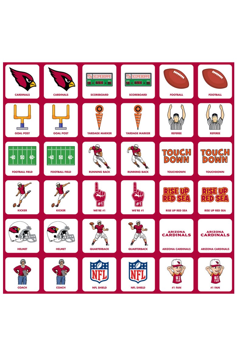 Arizona Cardinals Matching Game, Alternate, color, Multicolor