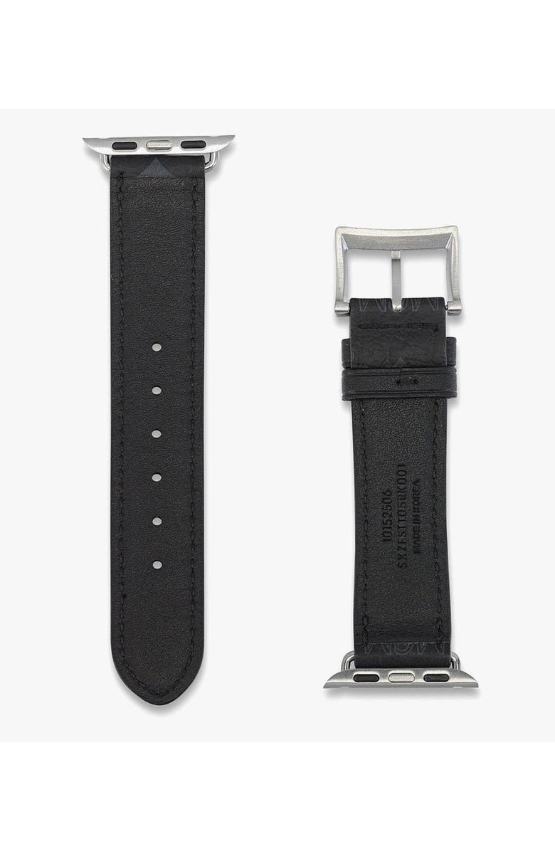MCM Apple Watch Band in Visetos, Alternate, color, Black