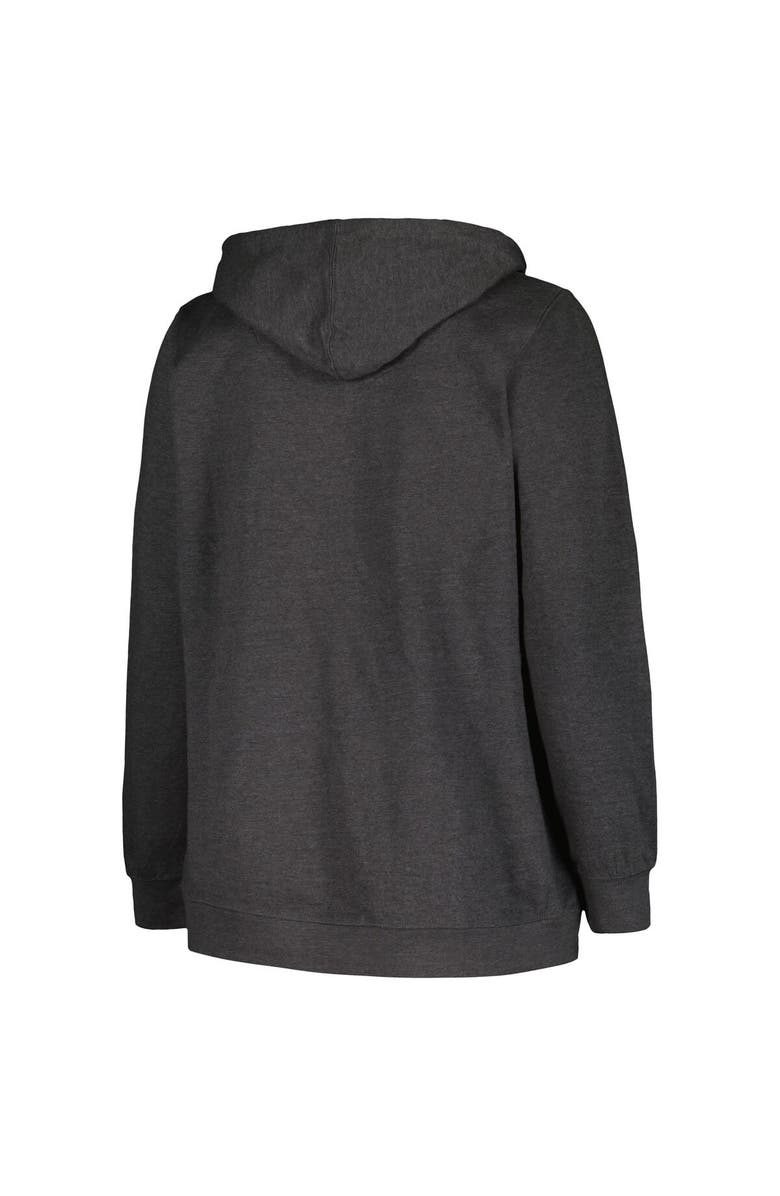 FANATICS Women's Fanatics Branded Charcoal Buffalo Bills Plus Size Heart and Soul V-Neck Pullover Hoodie, Alternate, color, 