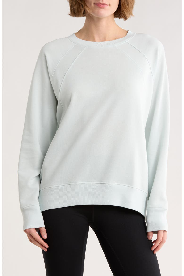 Drew Crewneck Sweatshirt, Main, color, BLUE FLOW