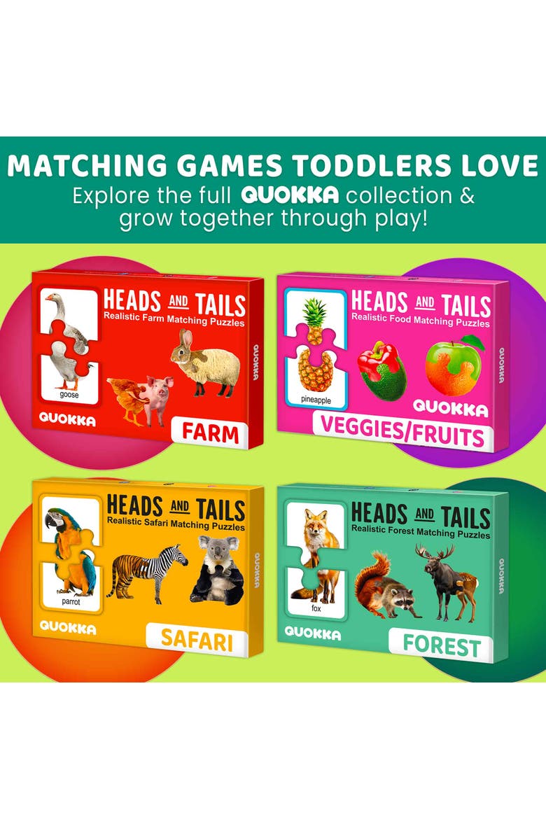 32-Piece Matching Puzzle Set for Toddlers, Alternate, color, Farm Animals