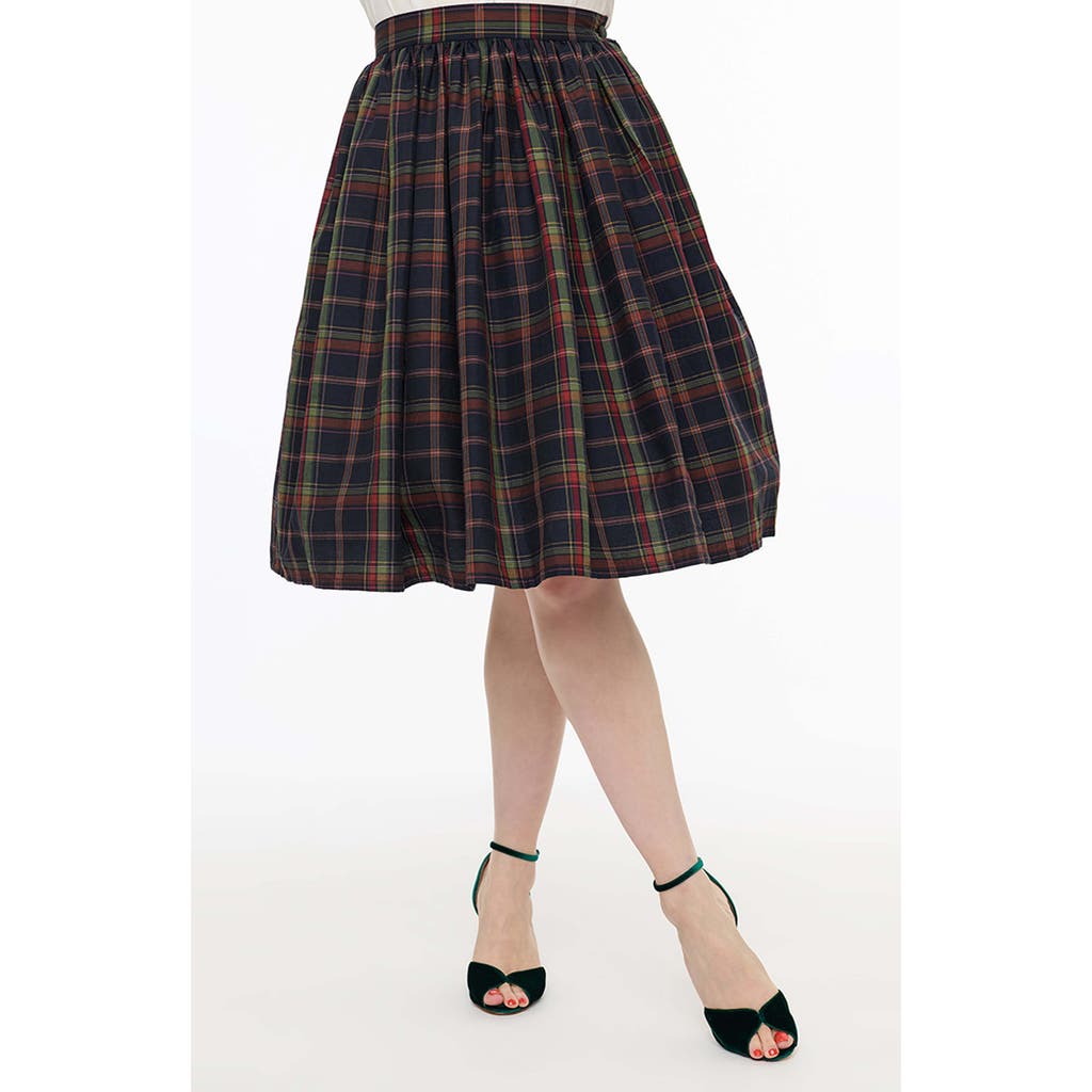 UNIQUE VINTAGE UNIQUE VINTAGE PRINTED WOVEN GELLAR SWING SKIRT
