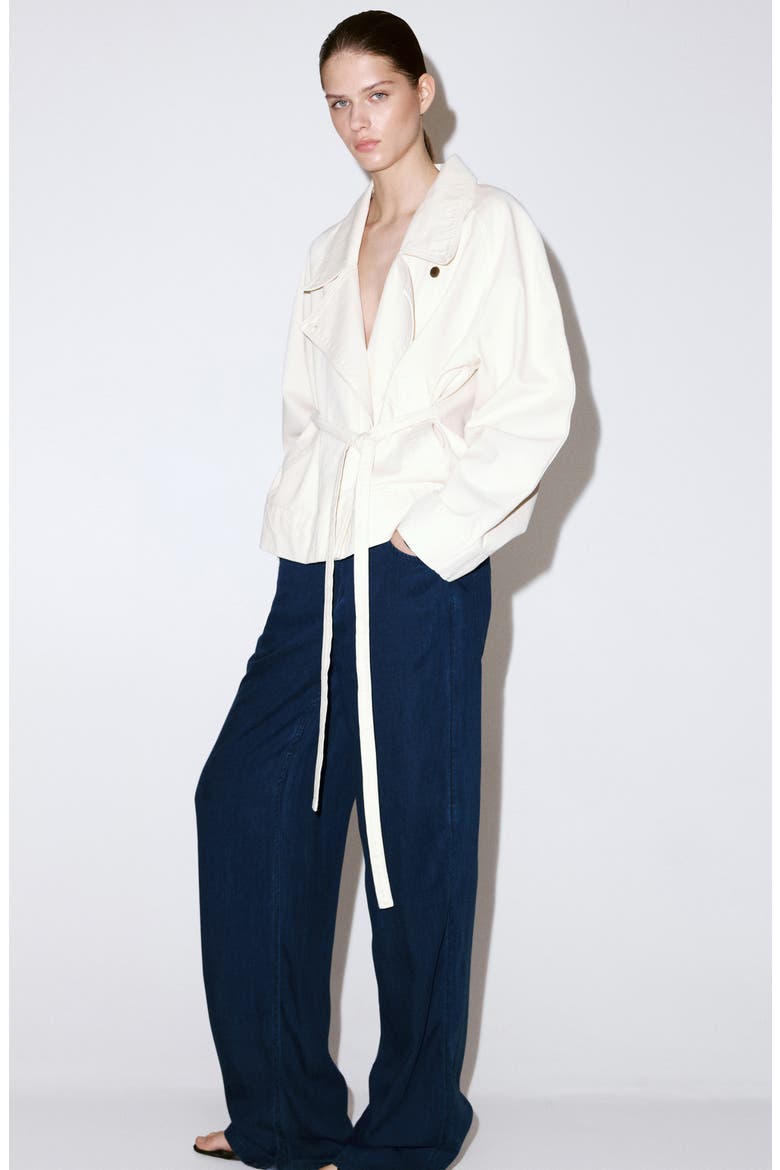 Wide Leg Tie Waist Pants, Alternate, color, DARK BLUE