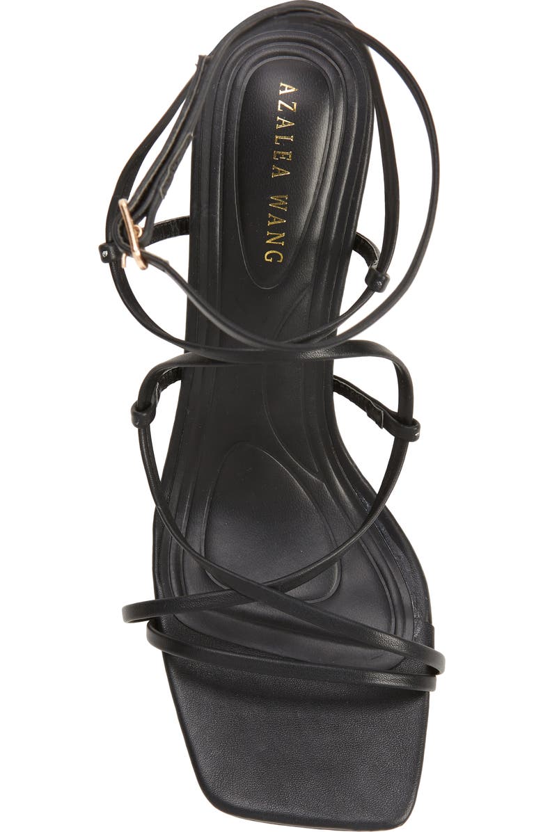 AZALEA WANG Kaylin Ankle Strap Sandal, Alternate, color, Black